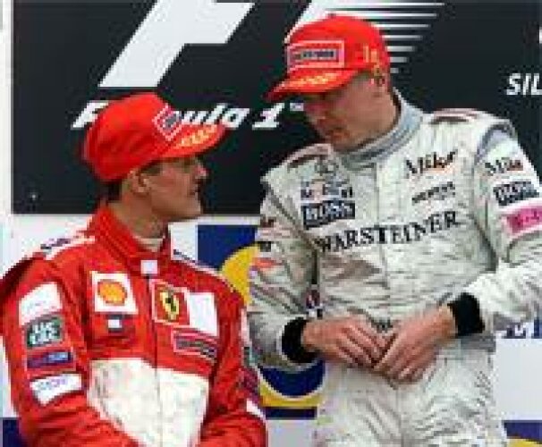 Michael Schumacher und Mika Häkkinen Michael Schumacher und Mika Häkkinen
