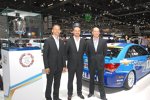 Das Chevrolet-Trio für die angestrebte Titelverteidigung: Alain Menu, Yvan Muller und Robert Huff (von links)