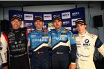Tom Coronel (ROAL), Alain Menu (Chevrolet), Yvan Muller (Chevrolet) und Javier Villa (Proteam) 