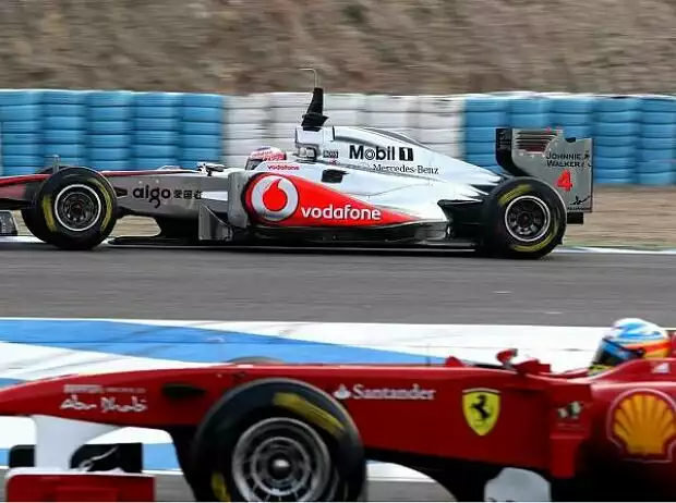 Titel-Bild zur News: Jenson Button und Fernando Alonso