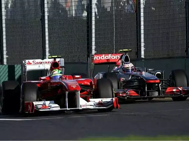 Titel-Bild zur News: Felipe Massa, Jenson Button