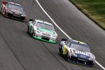 Das packende Trio am Schluss: Jimmie Johnson (Hendrick), Kyle Busch (Gibbs), Kevin Harvick (Childress) 