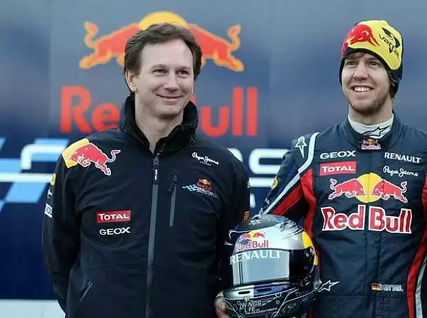 Titel-Bild zur News: Sebastian Vettel, Christian Horner (Teamchef)