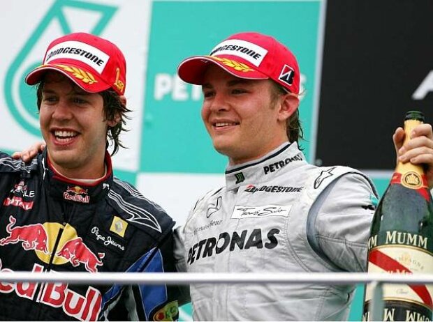 Sebastian Vettel und Nico Rosberg Sebastian Vettel und Nico Rosberg