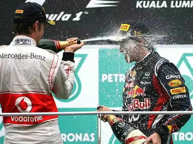 Jenson Button, Sebastian Vettel Titel-Bild zur News: Jenson Button, Sebastian Vettel