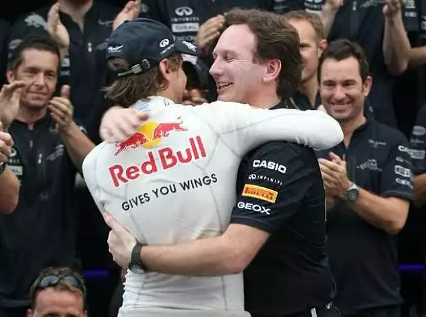 Titel-Bild zur News: Sebastian Vettel, Christian Horner (Teamchef)