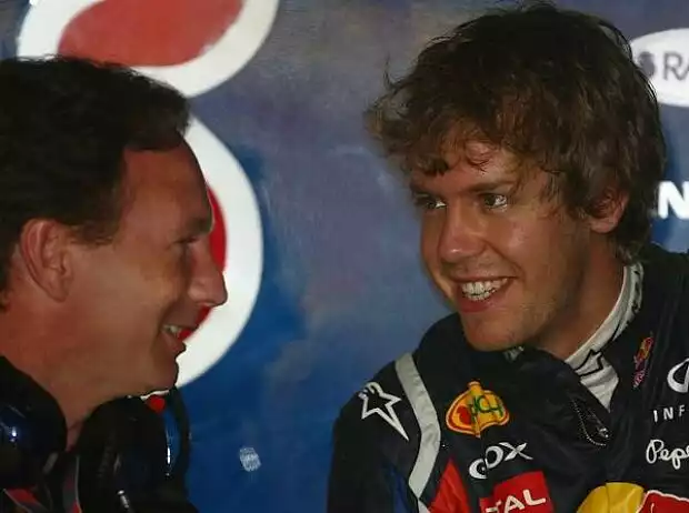 Sebastian Vettel, Christian Horner (Teamchef) Titel-Bild zur News: Sebastian Vettel, Christian Horner (Teamchef)