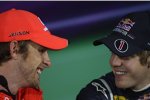 Jenson Button (McLaren) und Sebastian Vettel (Red Bull) 