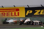 Sergio Perez (Sauber) kollidiert mit Adrian Sutil (Force India) 