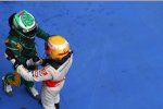 Heikki Kovalainen (Lotus) und Lewis Hamilton (McLaren) 