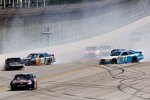 Kollision zwischen Kyle Busch, Denny Hamlin (Gibbs) und Matt Kenseth (Roush) 