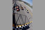 Das Fotofinish von Talladega mit sechs Fahrzeugen innerhalb von 0,074 Sekunden