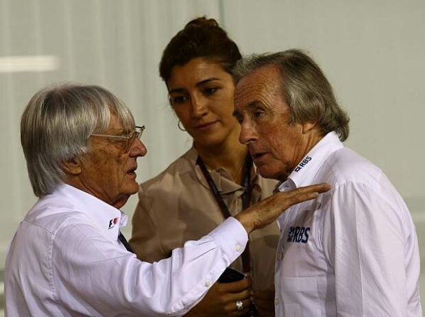 Titel-Bild zur News: Bernie Ecclestone (Formel-1-Chef), Jackie Stewart