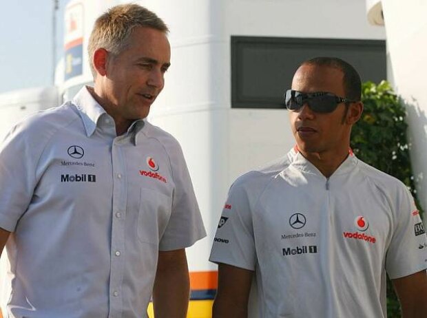 Titel-Bild zur News: Lewis Hamilton, Martin Whitmarsh (Teamchef)