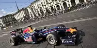 Mark Webber in den Straßen von Turin