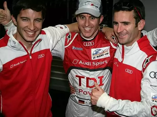 Romain Dumas, Timo Bernhard, Mike Rockenfeller Titel-Bild zur News: Romain Dumas, Timo Bernhard, Mike Rockenfeller