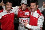 Mike Rockenfeller, Timo Bernhard und Romain Dumas (Audi)