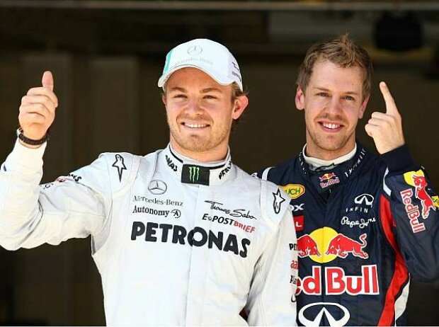 Titel-Bild zur News: Nico Rosberg und Sebastian Vettel