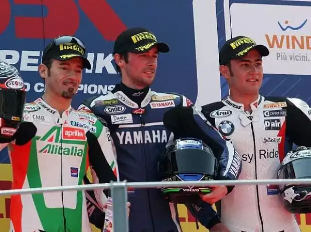 Eugene Laverty; Max Biaggi; Leon Haslam Titel-Bild zur News: Eugene Laverty; Max Biaggi; Leon Haslam