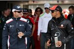 Rubens Barrichello (Williams) und Lewis Hamilton (McLaren) 
