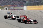 Jerome D'Ambrosio (Marussia-Virgin) und Vitantonio Liuzzi (HRT) 