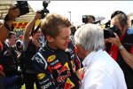 Sebastian Vettel (Red Bull) und Bernie Ecclestone (Formel-1-Chef) 
