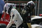 Kamui Kobayashi (Sauber) und Nick Heidfeld (Renault)