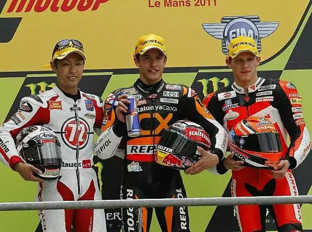 Yuki Takahashi, Marc Marquez, Stefan Bradl Titel-Bild zur News: Yuki Takahashi, Marc Marquez, Stefan Bradl