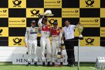 Bruno Spengler (HWA-Mercedes), Mike Rockenfeller (Abt-Audi) und Martin Tomczyk (Phoenix-Audi) 