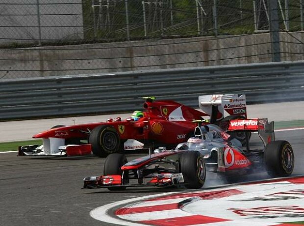 Titel-Bild zur News: Felipe Massa, Jenson Button