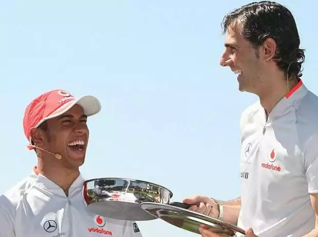 Pedro de la Rosa, Lewis Hamilton Titel-Bild zur News: Pedro de la Rosa, Lewis Hamilton