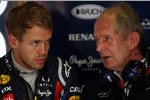 Sebastian Vettel (Red Bull) und Helmut Marko (Motorsportchef) 