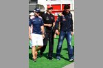 Rubens Barrichello (Williams), Jenson Button (McLaren) und Mark Webber (Red Bull) 