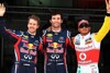 Red Bull dominiert: Webber erstmals vor Vettel