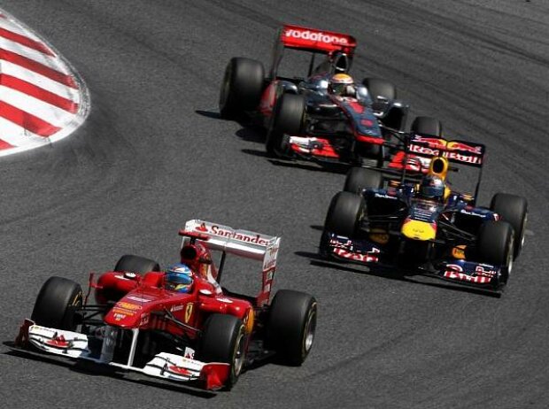 Titel-Bild zur News: Fernando Alonso, Sebastian Vettel, Lewis Hamilton