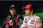 Sebastian Vettel (Red Bull) und Jenson Button (McLaren) 