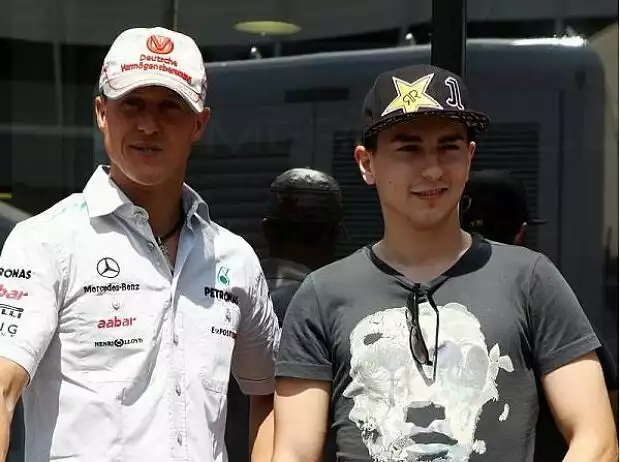 Titel-Bild zur News: Michael Schumacher und Jorge Lorenzo