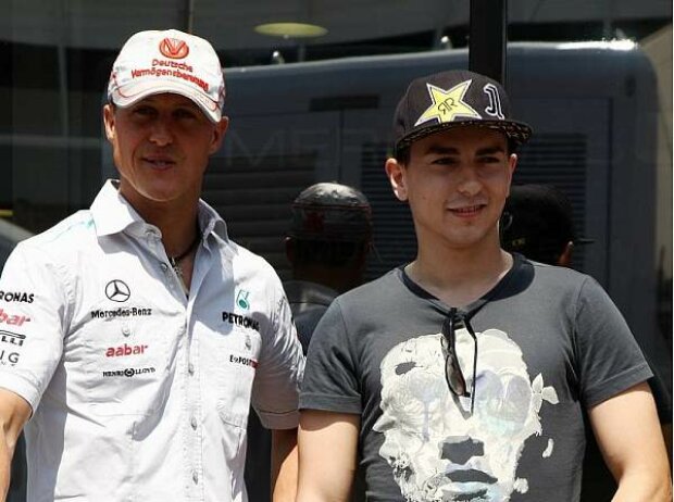 Titel-Bild zur News: Michael Schumacher und Jorge Lorenzo