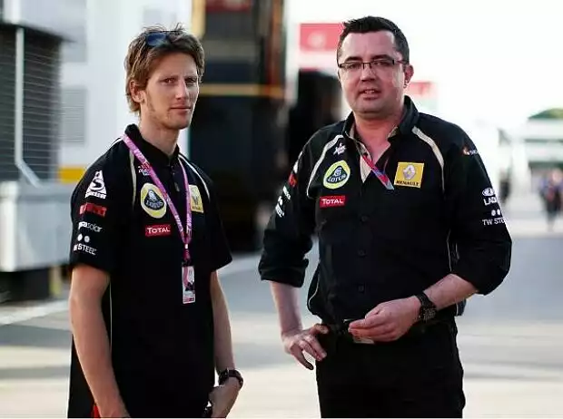 Romain Grosjean und Eric Boullier Titel-Bild zur News: Romain Grosjean und Eric Boullier