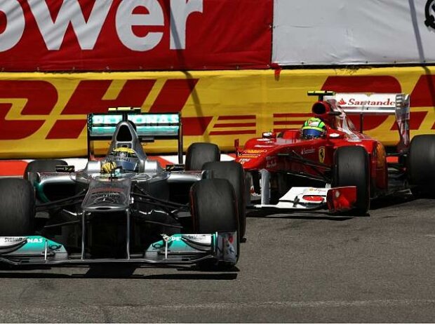 Nico Rosberg vor Felipe Massa