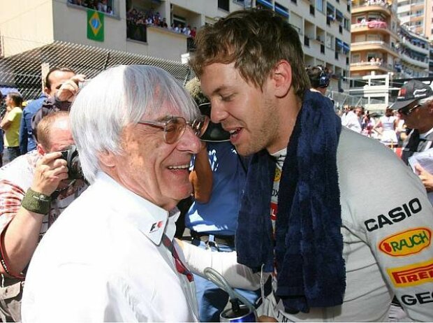 Bernie Ecclestone und Sebastian Vettel
