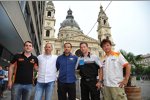 Norbert Michelisz (Zengö), Alain Menu (Chevrolet), Yvan Muller (Chevrolet), Robert Dahlgren (Polestar) und Yukinori Taniguchi (Bamboo) 