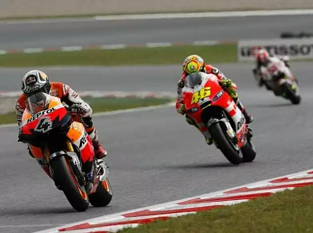 Andrea Dovizioso, Valentino Rossi, Marco Simoncelli Titel-Bild zur News: Andrea Dovizioso, Valentino Rossi, Marco Simoncelli