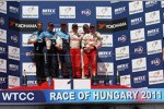 Yvan Muller (Chevrolet), Robert Huff (Chevrolet), Gabriele Tarquini (Lukoil-Sunred) und Franz Engstler (Engstler) 