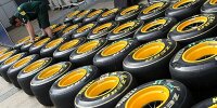Pirelli-Reifen im Fahrerlager von Sepang