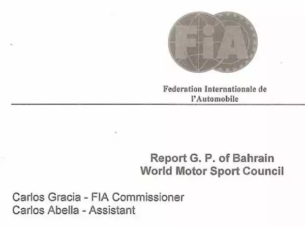 FIA-Bericht von Carlos Gracia Titel-Bild zur News: FIA-Bericht von Carlos Gracia