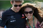 Jenson Button (McLaren) mit Freundin Jessica Michibata