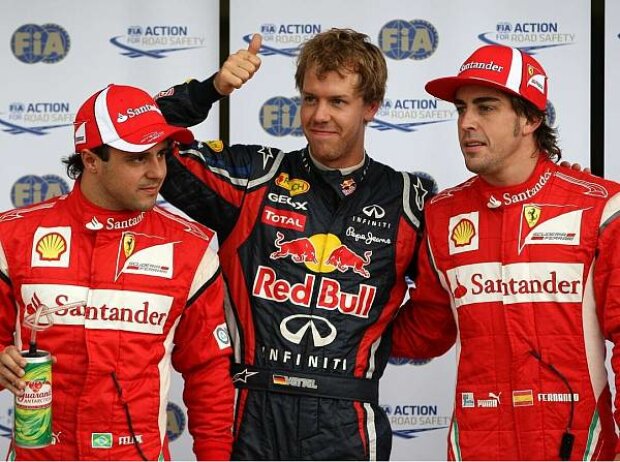 Titel-Bild zur News: Felipe Massa, Sebastian Vettel, Fernando Alonso