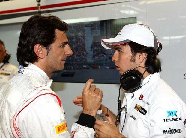 Pedro de la Rosa und Sergio Perez Pedro de la Rosa und Sergio Perez