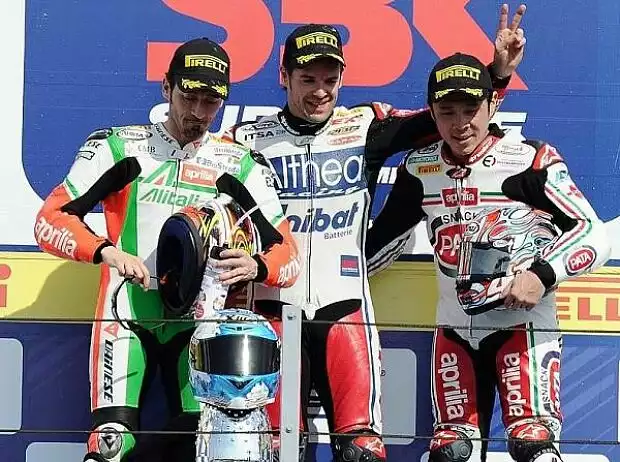 Max Biaggi; Carlos Checa; Noriyuki Haga Titel-Bild zur News: Max Biaggi; Carlos Checa; Noriyuki Haga